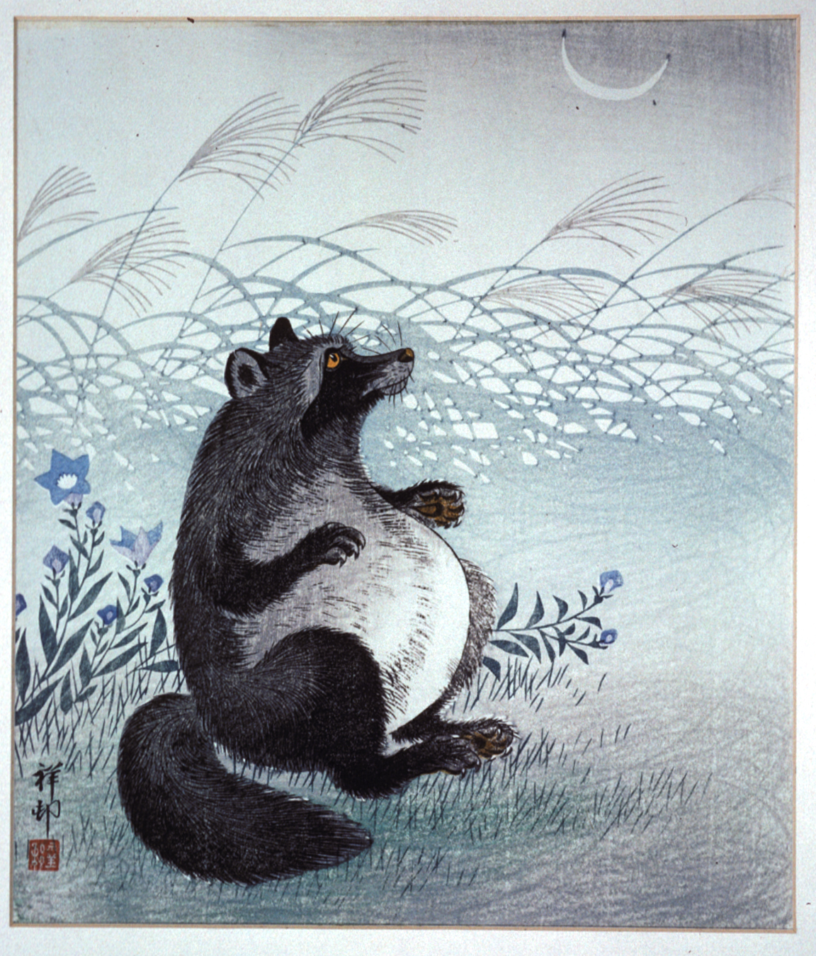 print%2C%20Tanuki%20and%20Autumn%20Grasses