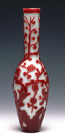 Glass%20vessel%2C%20Slender%20Bottle%20with%20Blossoming%20Plum%2C%20Bamboo%20and%20Bird%20Design%20%28one%20of%20a%20pair%29