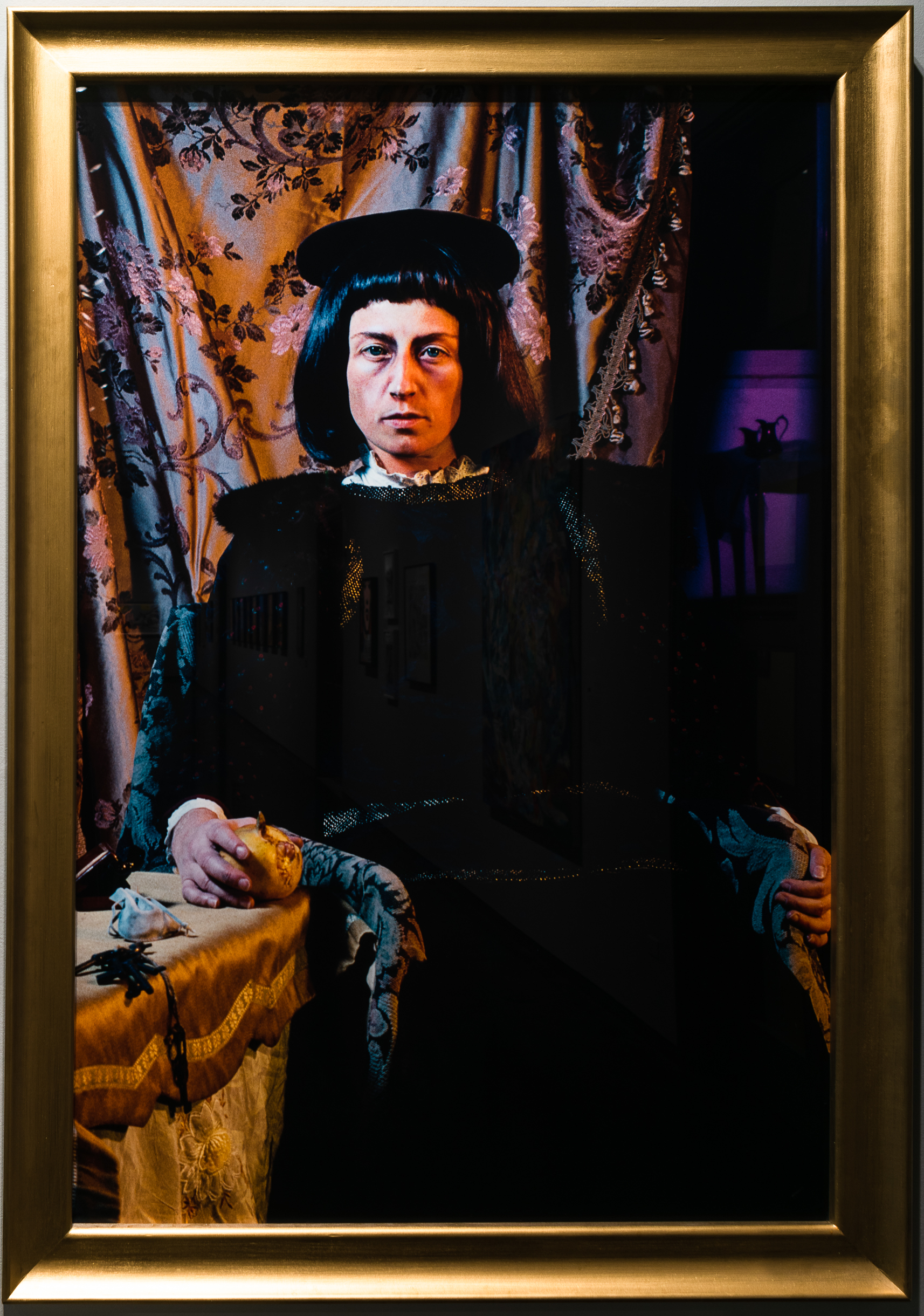 
		Cindy Sherman rose to prominence with the postmodern “Pictures Generation” in the late 1970s and ’80s and remains one of the most significant cultural critics in contemporary art. Like her fellow provocateurs Richard Prince and Barbara Kruger, Sherman uses photography to explore themes of identity and representation, appropriation, and the influence of mass media. Sherman also works as her own model, skillfully inhabiting the worlds she creates with an uncanny ease that elides the boundary between reality and fiction. This portrait of Sherman as an anonymous Renaissance man belongs to her History Portraits (1989-90) series, which was inspired by Old Master paintings. As with earlier work, this series delivers a playful critique of culturally-consumed images and the often unquestioned reverence attached to the term “masterpiece.” Sherman posed herself as men throughout the series, improving upon earlier experiments by removing emotional expression from her face and utilizing costumes, wigs, and makeup to full advantage. Though Sherman completed much of the series while living in Rome, she chose to avoid museums and real examples of the paintings she was imitating. Instead, she garnered inspiration from photographs and images in books. As she explains, “it’s an aspect of photography I appreciate, conceptually: the idea that images can be reproduced and seen anytime, anywhere, by anyone.”
		<a href="images/JSMA Research Guide-Cindy Sherman.pdf"
				target="_blank">Download this study guide
	
	
	
	
	