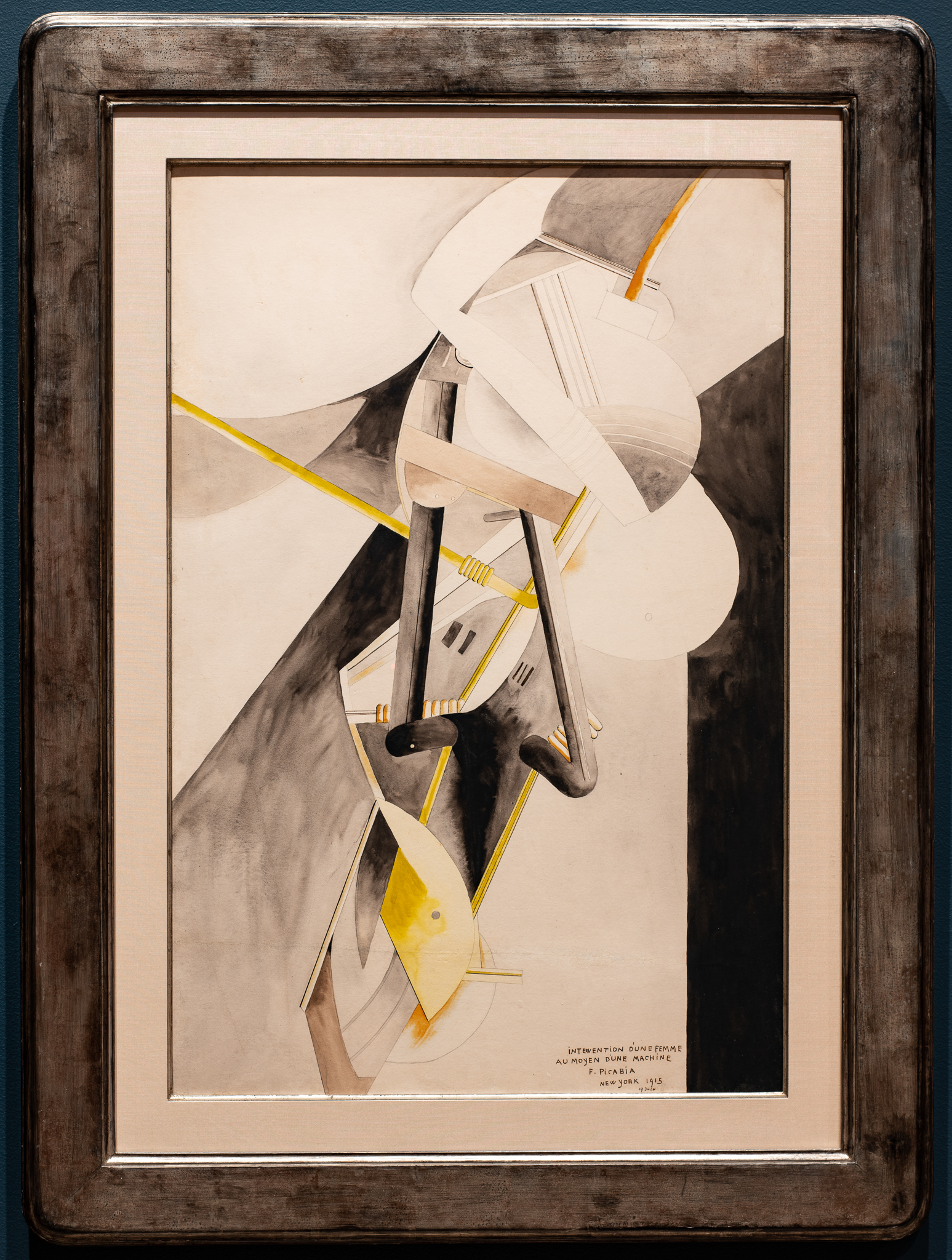
		Francis Picabia’s diverse and prolific oeuvre traces the stylistic moods of the twentieth-century avant garde in Europe and the United States. Without relinquishing his innovative sensibility, the artist moved nimby between movements such as Cubism, Dada, and Surrealism, and mediums such as painting, poetry, and performance. Picabia made Intervention d'une femme au moyen d'une machine (Intervention of a woman by means of a machine) during a sojourn in New York City where he became involved with the circle of American photographer Alfred Stieglitz. This new influence, and the recent work of friend and fellow modernist Marcel Duchamp, provided the catalyst for Picabia’s pivotal transition from Cubism toward his mechanical period. This early mechanomorph drawing – a “portrait” of a machine, often with anthropomorphic, psychological, and even erotic undertones – was also influenced by the industrial landscape of New York. Picabia praised the city for inspiring “a complete revolution in my methods of work. Almost immediately upon coming to America it flashed on me that the genius of the modern world is in machinery, and that through machinery art ought to find a most vivid expression.” <a href="images/JSMA Research Guide-Francis Picabia.pdf"
			target="_blank">Download this study guide.
	